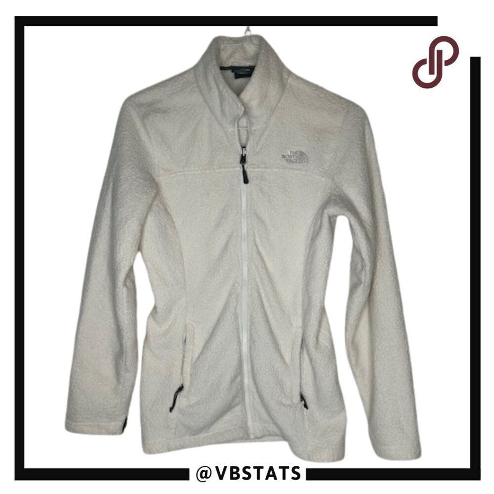 The North‎ Face Women's Small White Fleece Full Zip Jacket